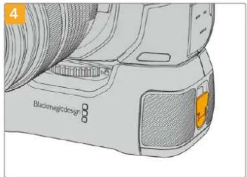 Blackmagic Design Pocket Cinema Camera 4K - So setzen Sie Akkus In einen Blackmagic Pocket Camera Battery Grip ein: - 4