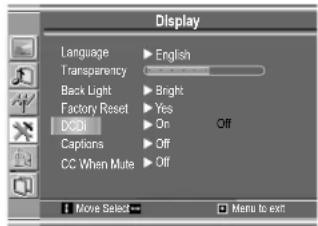 VOXX FPE1505 - Réglage du menu Transparency (transparence) - 2