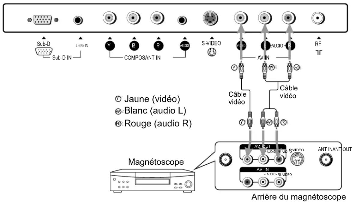 VOXX FPE1505 - Brancher un magnétoscope - 1