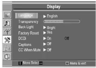 VOXX FPE1505 - Sélection d'une langue de MENU - 1