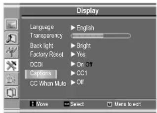 VOXX FPE1505 - Setting Closed Caption - 1