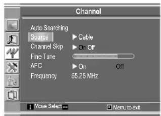 VOXX FPE1505 - Selecting the Signal Source - 2