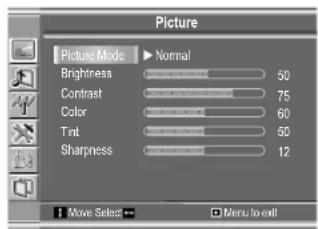 VOXX FPE1505 - Using the Preset Picture Mode - 1