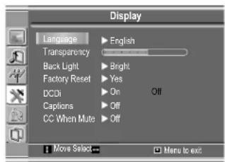 VOXX FPE1505 - Selecting a MENU Language - 1
