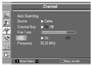 VOXX FPE1505 - Setting Auto Frequency Control (AFC) - 1
