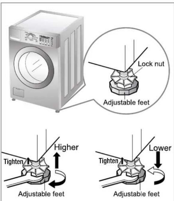 LG WM2496HSM - Level adjustment - 2