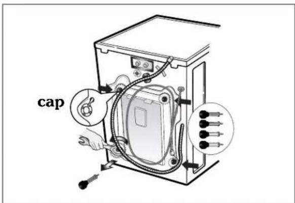 LG WM2496HSM - Removing shipping bolts - 2