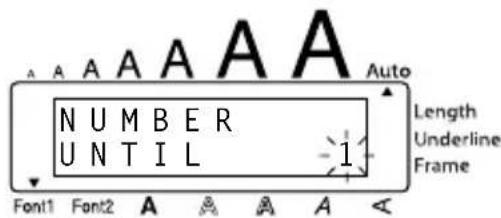 BROTHER Ptouch PT1960 - To print three labels with numbers 1, 2 and 3: - 2