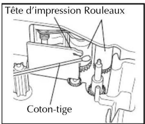 BROTHER Ptouch PT1960 - Nettoyer la tete d'impression et les rouleaux : - 2