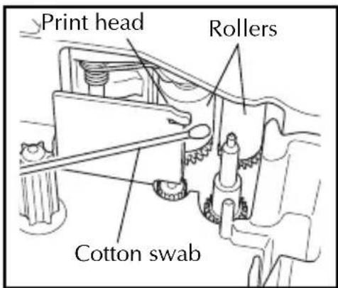 BROTHER Ptouch PT1950 - To clean the print head and rollers: - 3