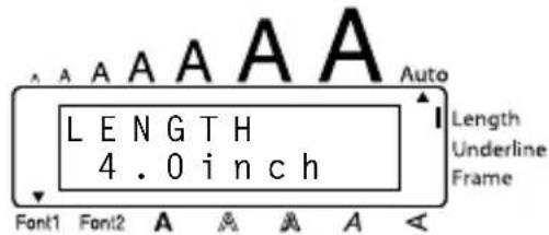 BROTHER Ptouch PT1950 - To select a label length of 5": - 3