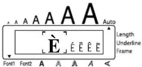 BROTHER Ptouch PT1950 - To add the accented character "É": - 2