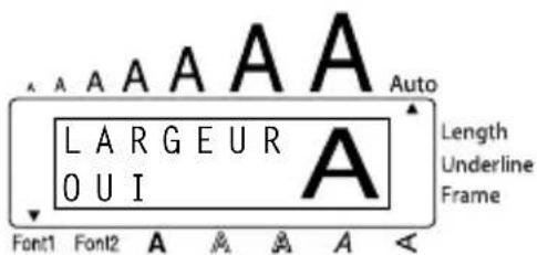 BROTHER Ptouch PT1950 - Pour régler Largeur sur OUI : - 2