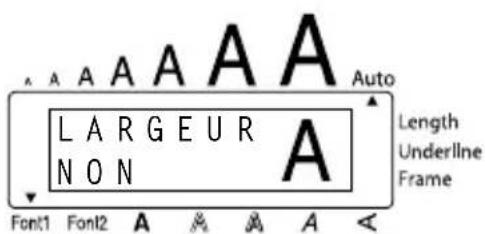 BROTHER Ptouch PT1950 - Pour régler Largeur sur OUI : - 1