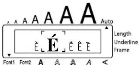 BROTHER Ptouch PT1950 - To add the accented character "É": - 3
