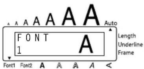 BROTHER Ptouch PT1950 - To select the FONT 2 font setting: - 1