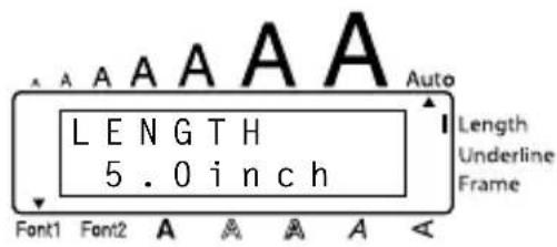 BROTHER Ptouch PT1950 - To select a label length of 5": - 4