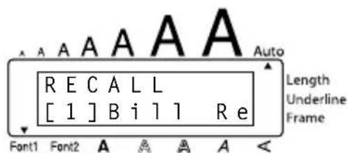 BROTHER Ptouch PT1950 - To delete the text stored under file number 4: - 2