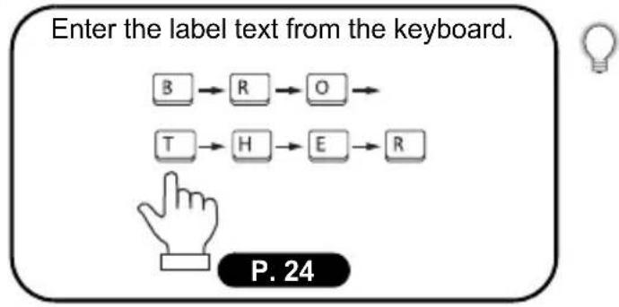 BROTHER Ptouch PT2700 - 2| Enter the label text. - 1