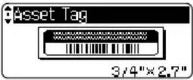 BROTHER Ptouch PT2700 - Using Templates - Example creating an Asset Tag - 1