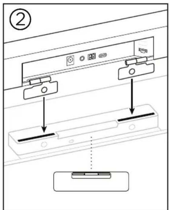 BOSE Videobar VB1 - Installazione dell'unità VB1 su un ravolo, uno scaffale o una credenza - 3
