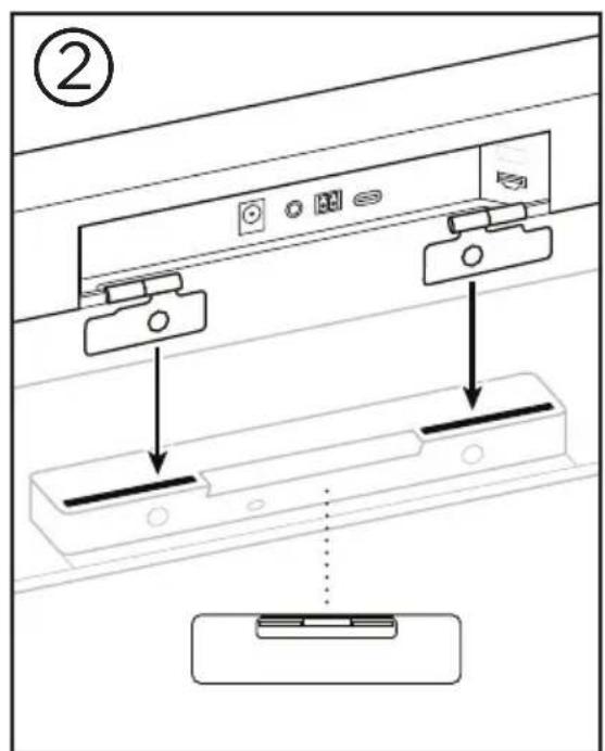 BOSE Videobar VB1 - 將VB1安裝於桌面、層架或斗櫃 - 3