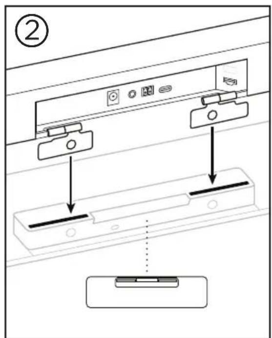 BOSE Videobar VB1 - Montage de la VB1 sur une table, une étagère ou une créédence - 3