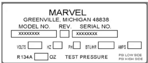 Marvel 80RDE - Warranty Registration - 1