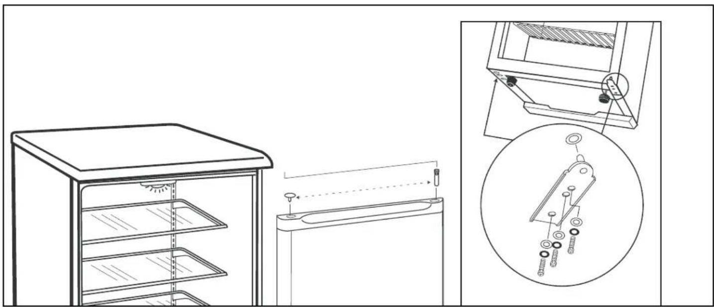 DANBY DAR125SLDD - CHANGING THE DIRECTION ON THE DOOR SWING - 2