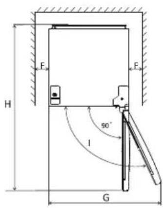 CANDY CHDS 412FWH - Space Requirement - 2