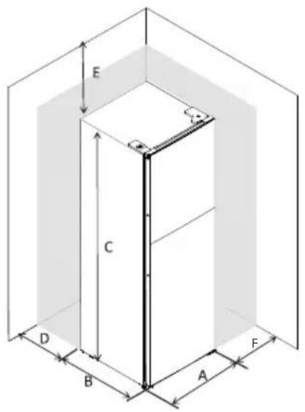 CANDY CHDS 412FWH - Space Requirement - 1