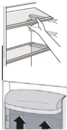 CANDY CHDS 412FWH - Namestitev vratnih polic - 1