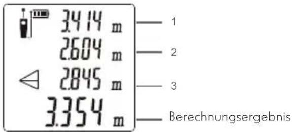 34.14 m 26.04 m 28.45 m 33.54 m — 1 — 2 — 3 — Berechnungsergebnis