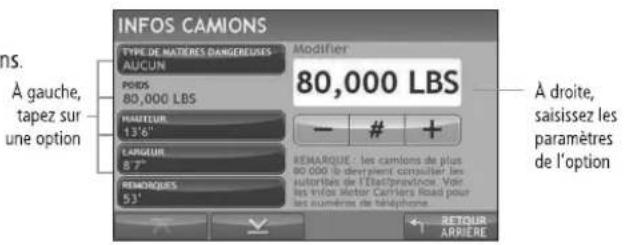 Rand McNally IntelliRoute TND 510 - Saisie des informations sur le camion - 1
