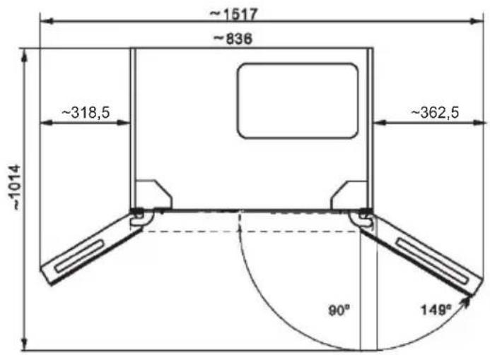 HOOVER HSF818FXK - Dimensions de l'installation - 3