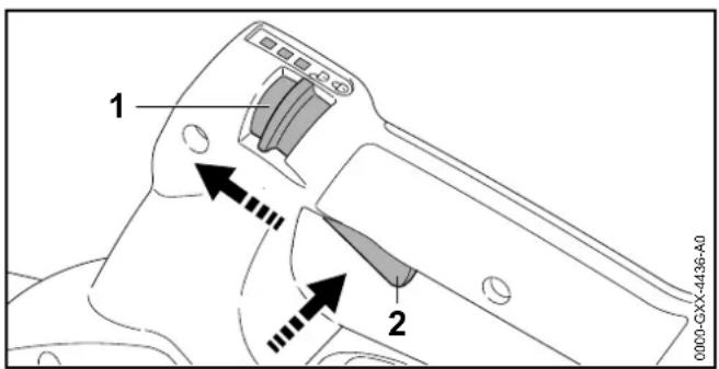 STIHL BGA 100 - Ligar o soprador - 1