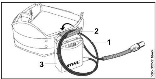 STIHL BGA 100 - Ajustar a linha de conexão - 1