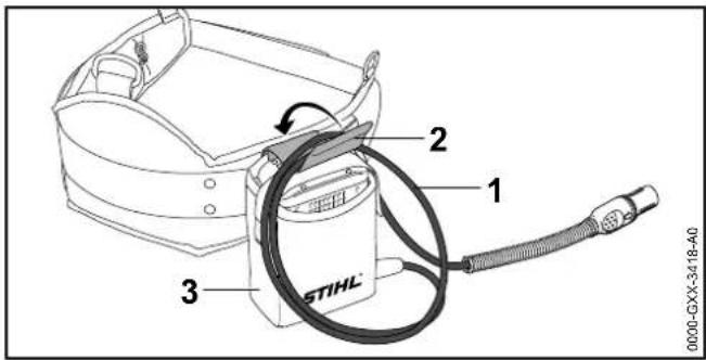 STIHL BGA 100 - Liitoskaapelin säätäminen - 1