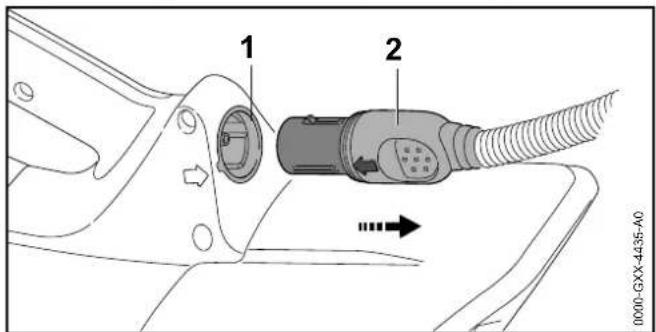 STIHL BGA 100 - Removing the Connecting Cable Plug - 1