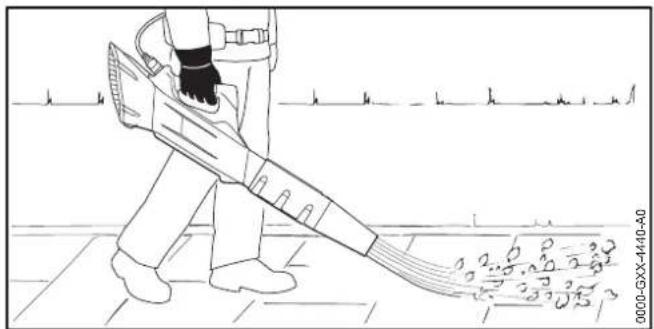 STIHL BGA 100 - Puhaltimen käyttö - 1