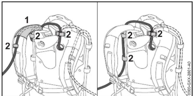 STIHL BGA 100 - Liitoskaapelin asentaminen ja säätäminen - 1