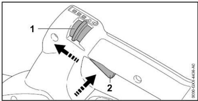 STIHL BGA 100 - Tænd for blæseredskabet - 1