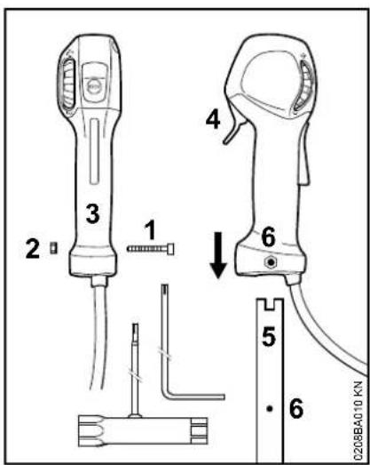 STIHL FS 94 - Montaggio dell'impugnatura a manubrio - 4