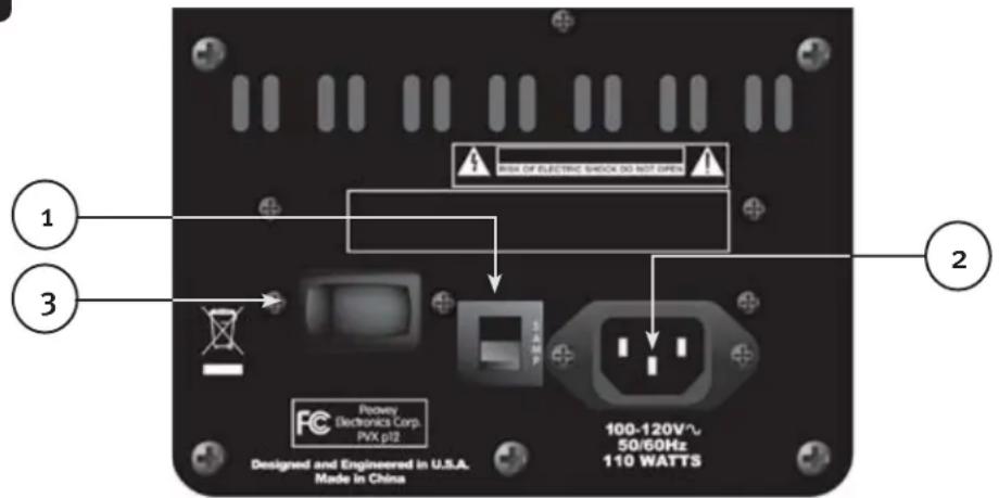 PEAVEY PVXp 12 - REAR PANEL - 1