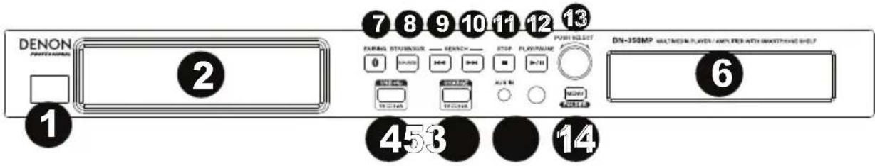 DENON DN350MP - Panel frontal - 1