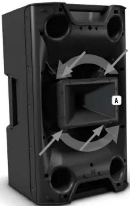 LD Systems ICOA 12 A BT - RUOTARE IL TWEETER A TROMBA DI 90° - 1