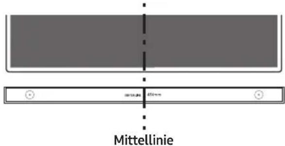 SAMSUNG HWS60A - Richten Sie die Mittellinie der - 1