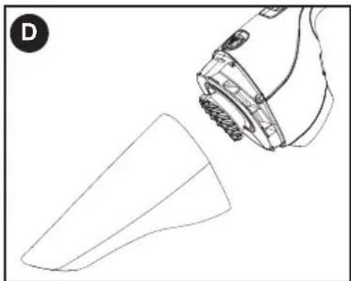 BLACK & DECKER HNV220BCZ00 - Déposer le réservoir à poussière et les filtres – figures D et E - 1