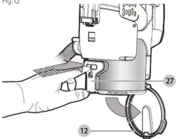 BLACK & DECKER HCUA525JA - Para vaciar el depósito de polvo (Fig. L, M, Q, R) - 1