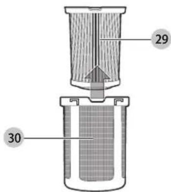 BLACK & DECKER HCUA525JA - Cleaning the filters (Fig. S-X) - 2